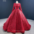 Jancember RSM67121 Ladies Dress Women Luxury Ball Gown Formal Elegant Red Evening Dresses